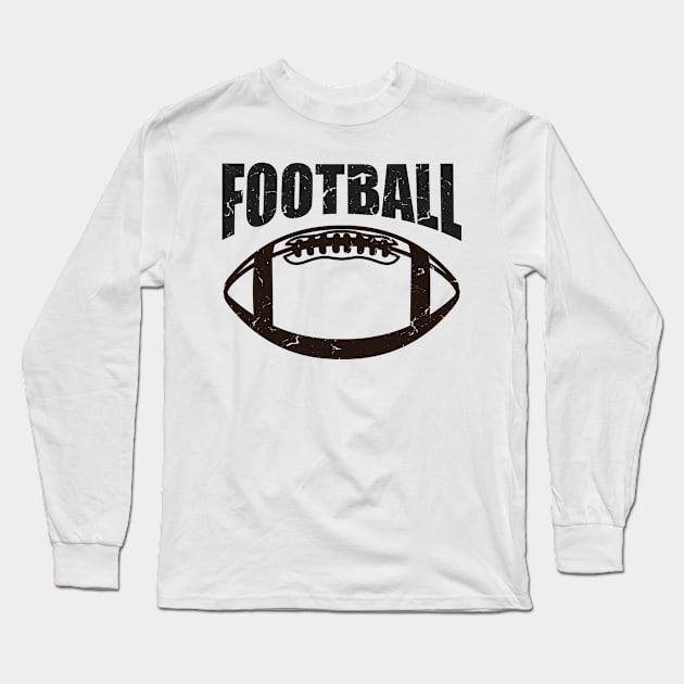 Distressed Text, Awesome Football Sports Lover Gift For Men, Women & Kids Long Sleeve T-Shirt by Art Like Wow Designs